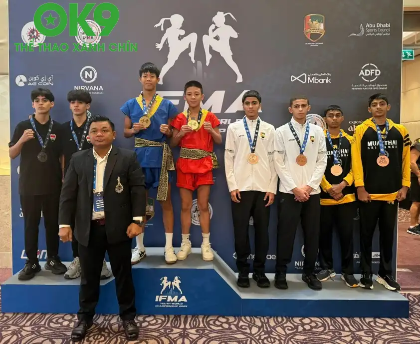 Mai Tuấn Anh/Đinh Văn Đức Anh - HCV nội dung biểu diễn Mai Muay lứa tuổi 14-15.